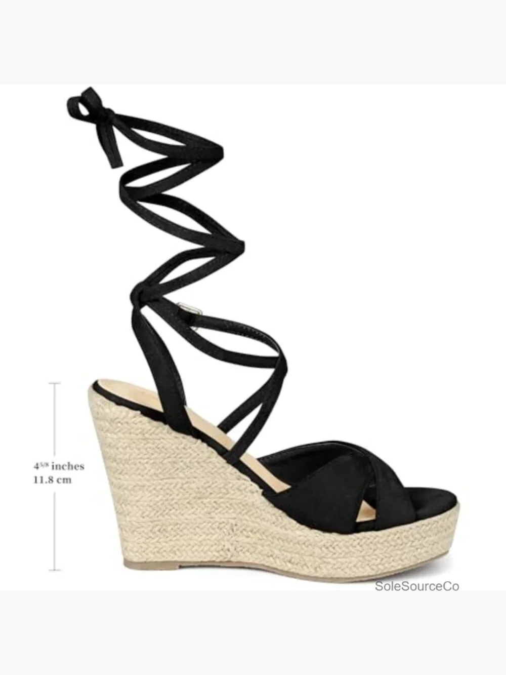 Espadrille Lace Up Platform Wedge Sandals Strappy